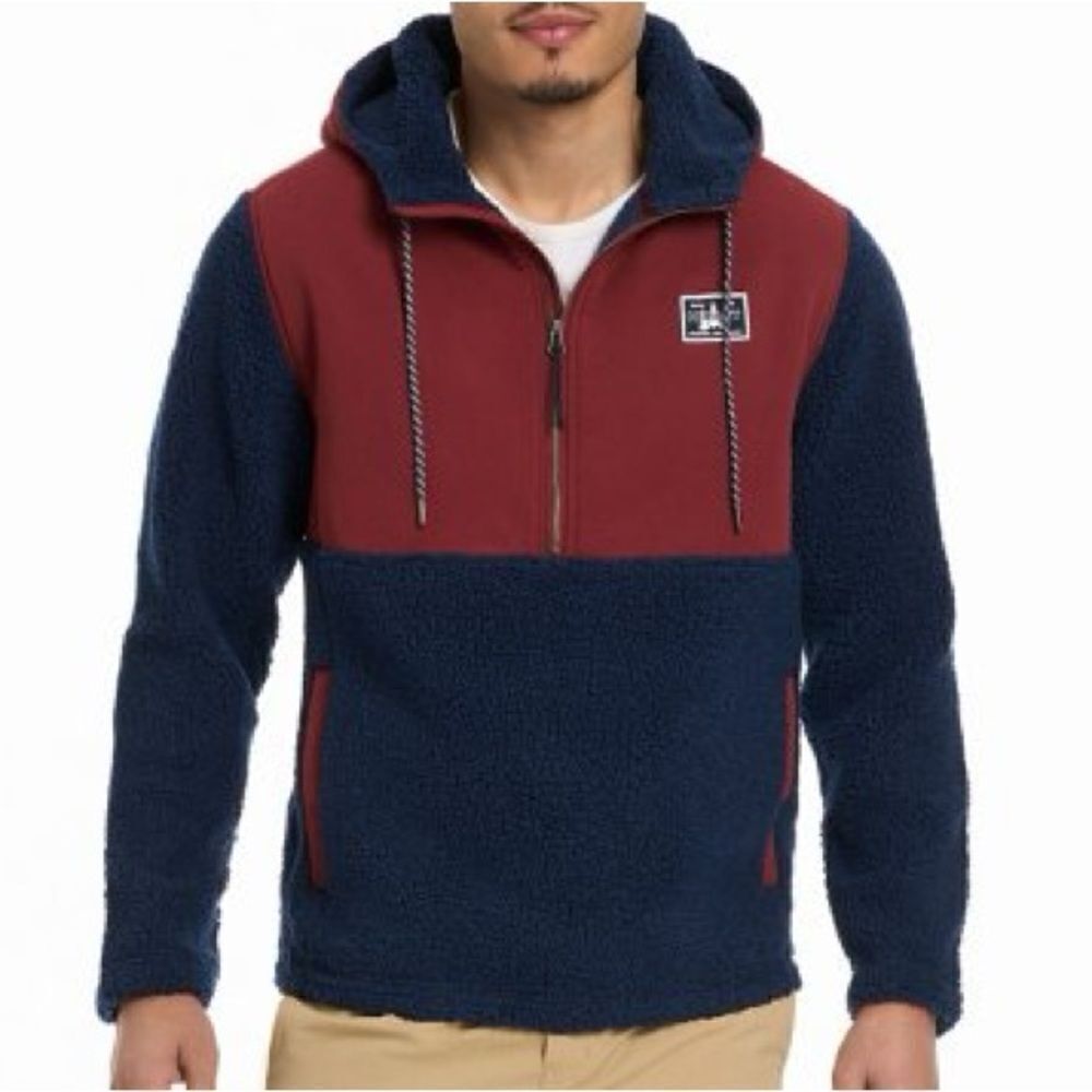 Hurley Half Zip Sherpa Anorak Hoodie Size L